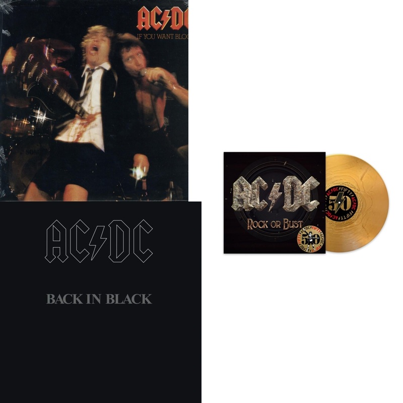 Ac/Dc – If You Want Blood You’ve Got It (180G) & Back In Black (180G) & Rock Or Bust(50Th Anniversary/Gold Color LP Vinyl)