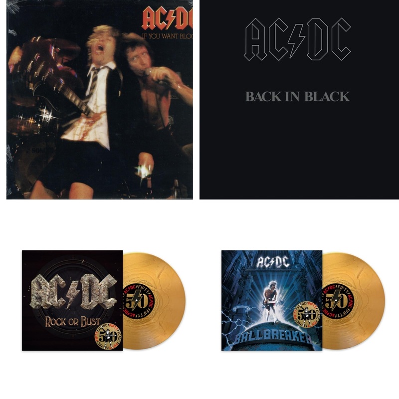 Ac/Dc – If You Want Blood You’ve Got It (180G) & Back In Black (180G) & Rock Or Bust(50Th Anniversary/Gold Color LP Vinyl) & Ballbreaker (50Th Anniversary/Gold Color LP Vinyl)