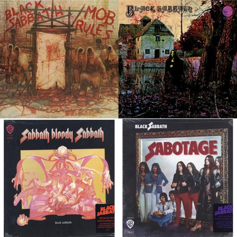 Black Sabbath – Mob Rules (Deluxe/2LP) & Black Sabbath (LP/CD) (180G) & Sabbath Bloody Sabbath (180G) & Sabotage (180G)