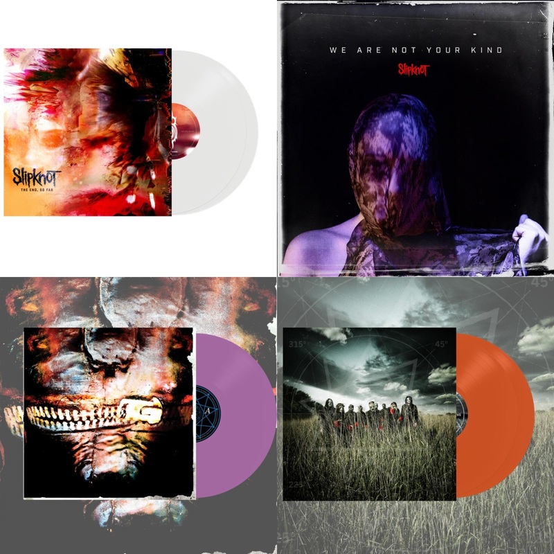 Slipknot – End, So Far (Clear Vinyl/2LP) & We Are Not Your Kind (Dl Card) & Volume 3: The Subliminal Verses (X) (Violet Vinyl/2LP) & All Hope Is Gone (Orange Vinyl/2LP)