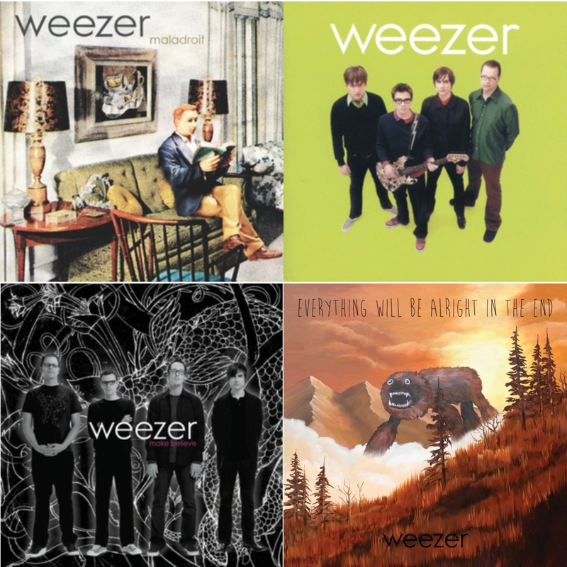 Weezer – Maladroit & Weezer (Green Album) & Make Believe & Everything Will Be Alright In The End – LP Vinyl Bundle